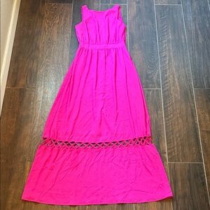 Gianni Bini Vibrant Pink Maxi Dress